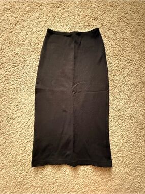 American Apparel Black Pencil Midi Skirt
